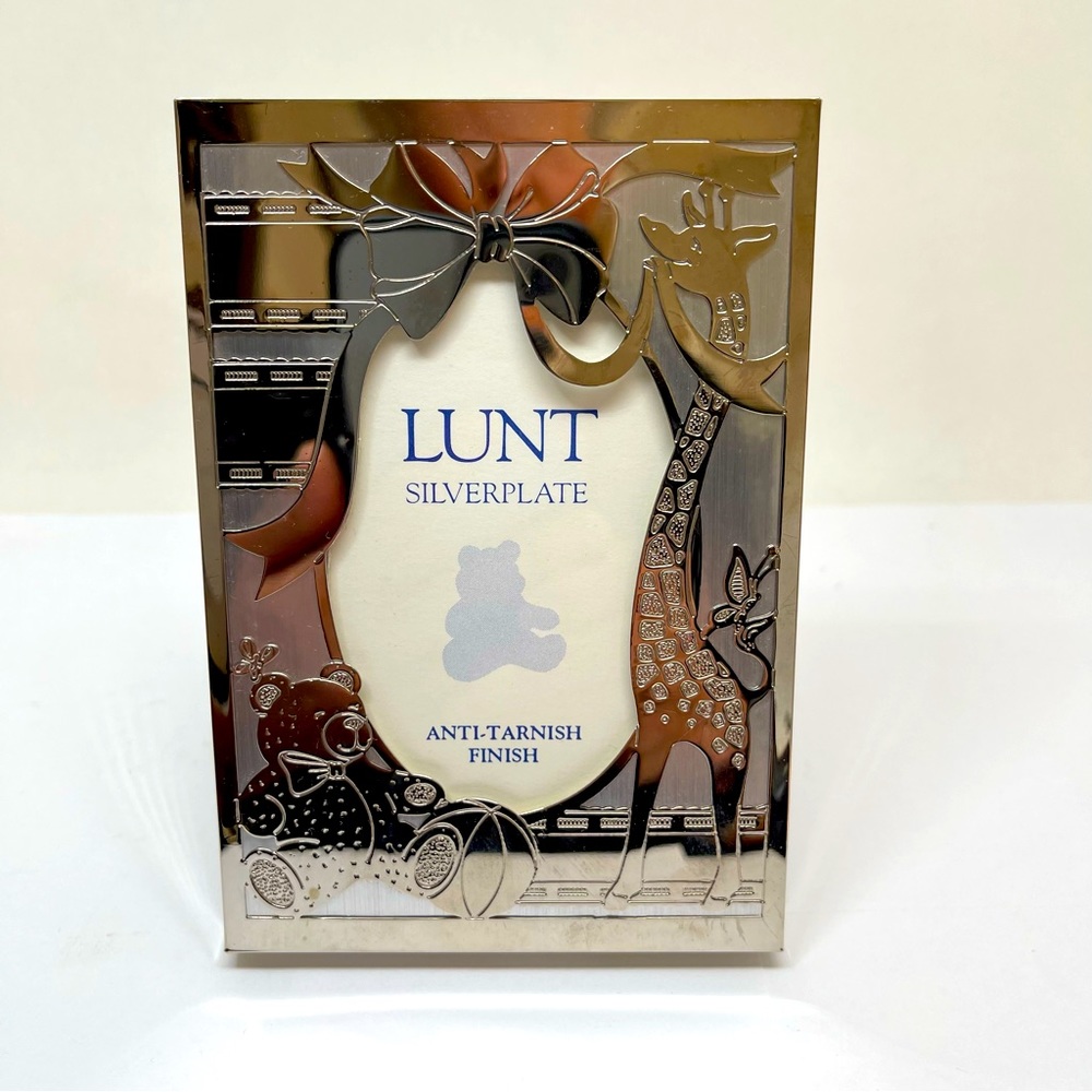LUNT Vintage silver plated baby picture frame